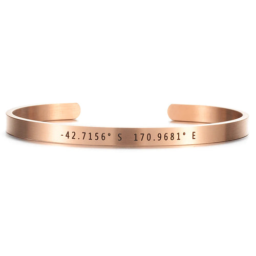 Personalized Open Bracelet with Inside and Outside Engraving