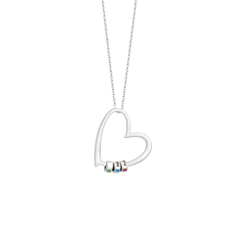 Collar Corazón de Familia Personalizable