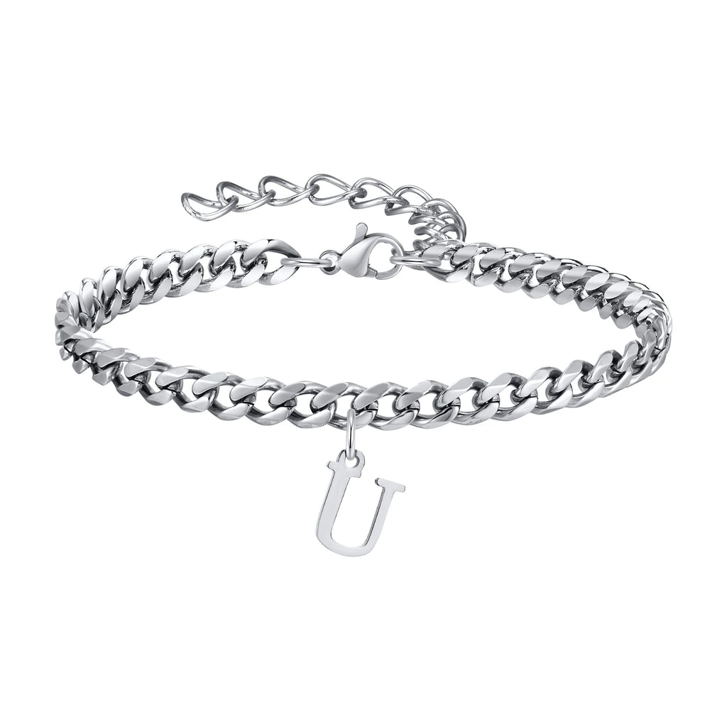Pulsera Cadena con Colgante Inicial 