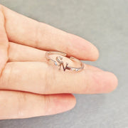 Anillo Doble Inicial Colgante Personalizable