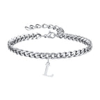 Pulsera Cadena con Colgante Inicial 