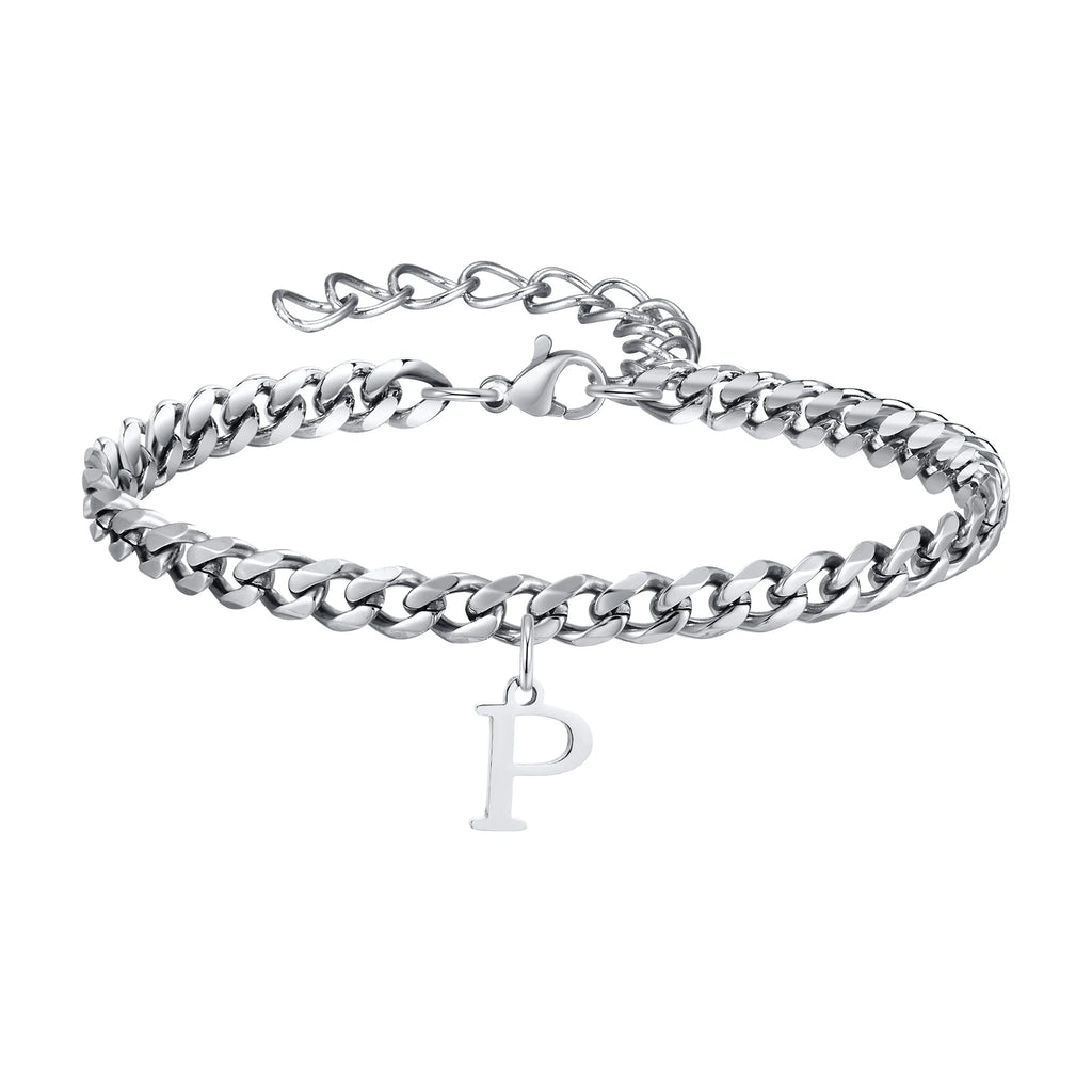 Pulsera Cadena con Colgante Inicial 