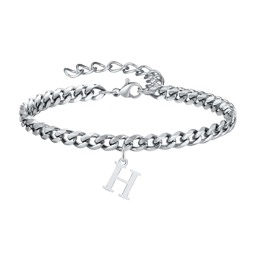 Pulsera Cadena con Colgante Inicial 