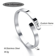 Anillo Banda Doble Nombre Personalizable