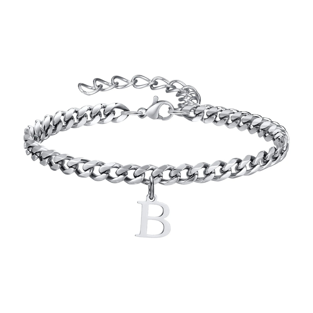 Pulsera Cadena con Colgante Inicial 
