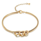 Pulsera Multicorazón Deslizante 