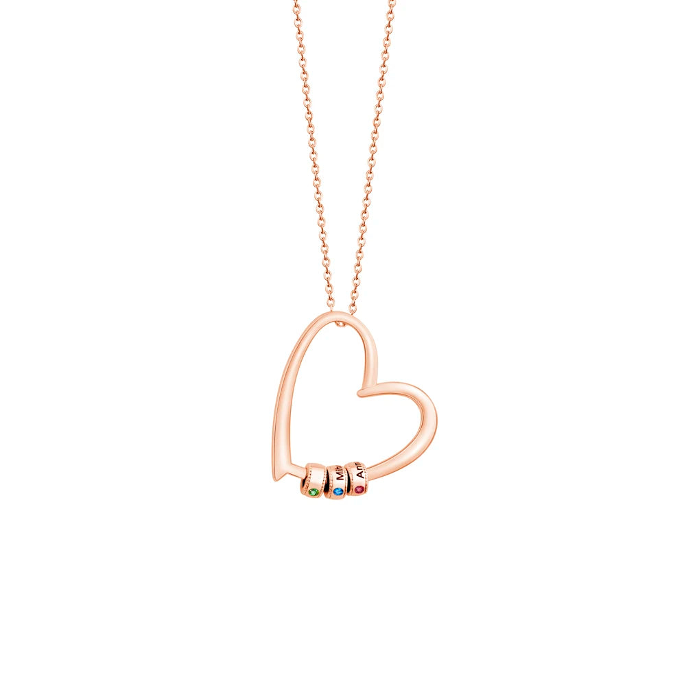 Collar Corazón de Familia Personalizable