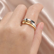 Anillo Banda Doble Nombre Personalizable