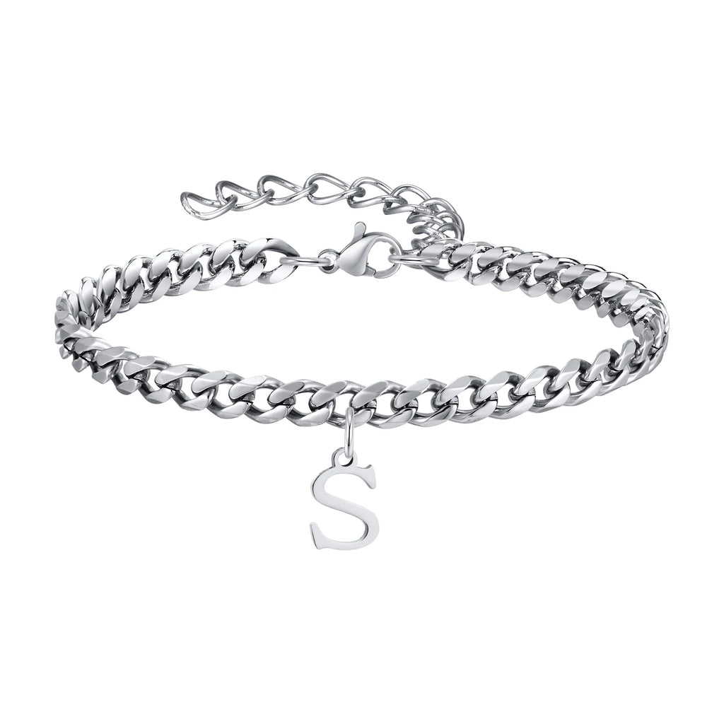 Pulsera Cadena con Colgante Inicial 