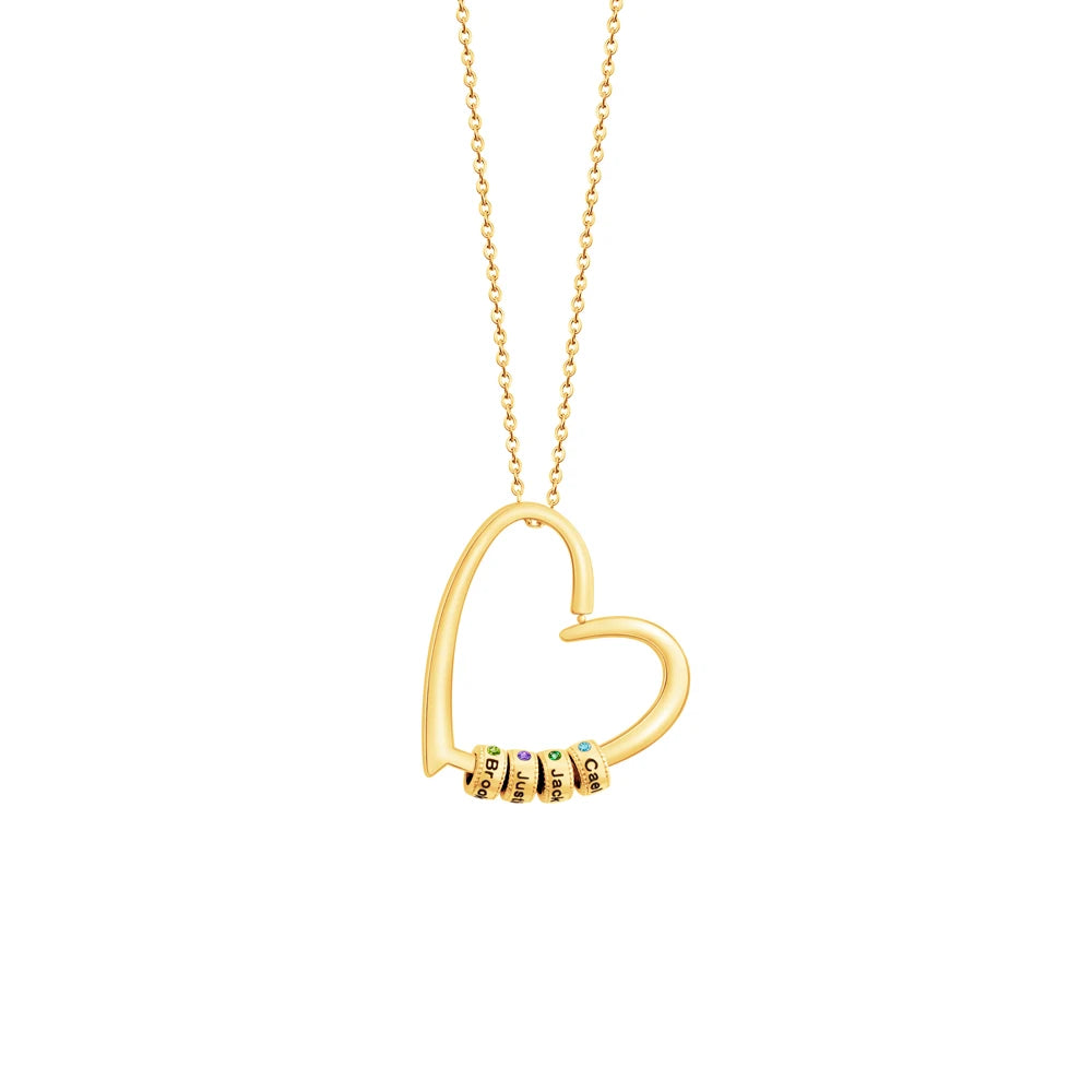Collar Corazón de Familia Personalizable