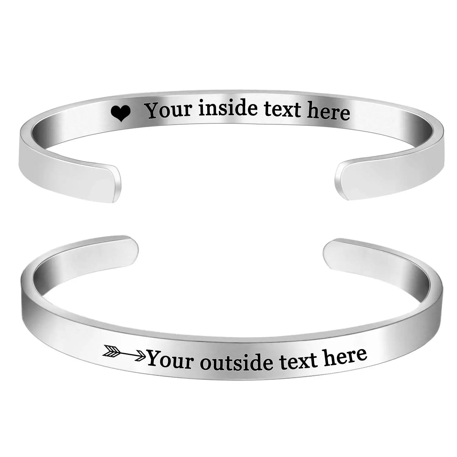 Pulsera Abierta Doble Grabado