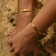 Pulsera Abierta Doble Grabado