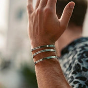 Pulsera Abierta Doble Grabado