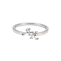 Anillo Doble Inicial Colgante Personalizable