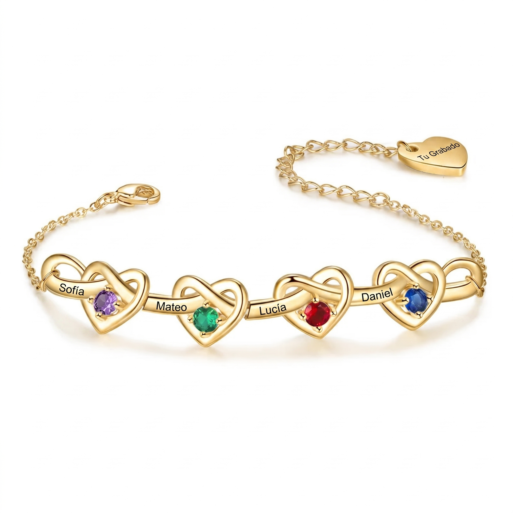 Pulsera Corazones con Perlas