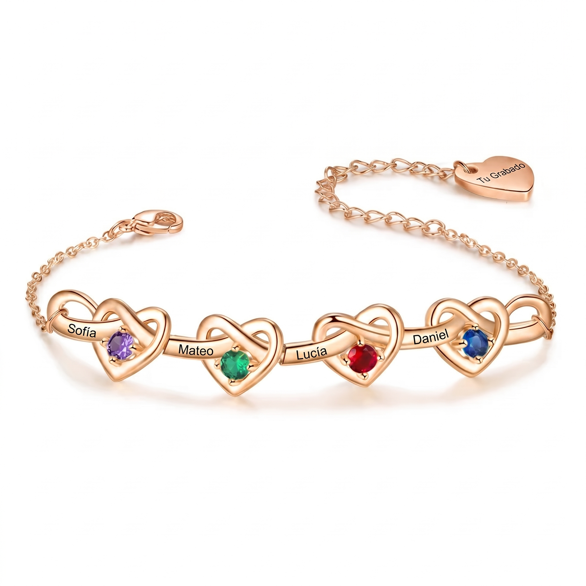 Pulsera Corazones con Perlas