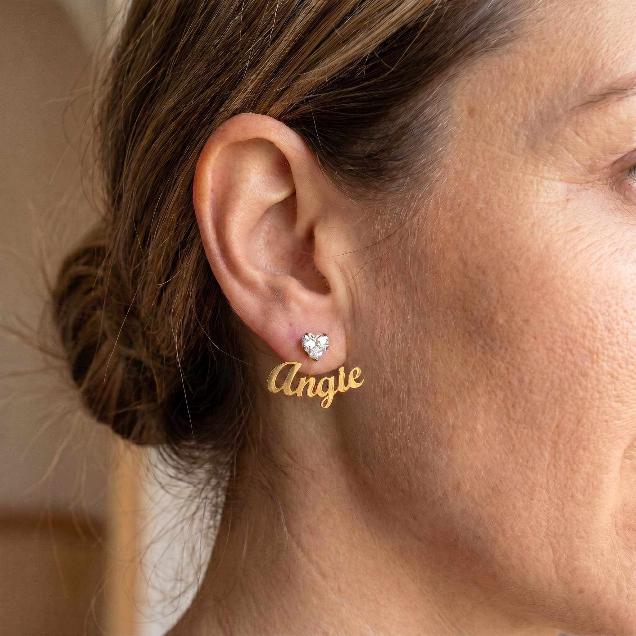Pendientes con Joya y Nombre