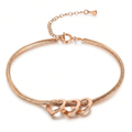 Pulsera Multicorazón Deslizante 