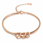 Pulsera Multicorazón Deslizante 