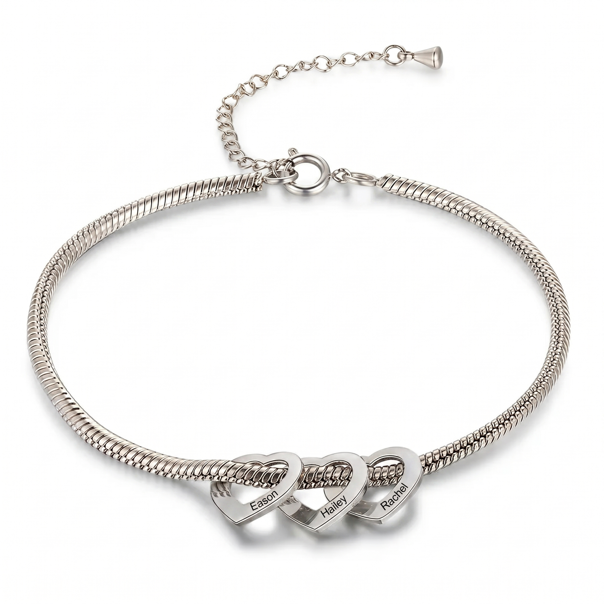 Pulsera Multicorazón Deslizante 
