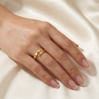 Anillo Banda Doble Nombre Personalizable