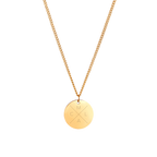 Collar Cruz con 4 Iniciales Grabadas