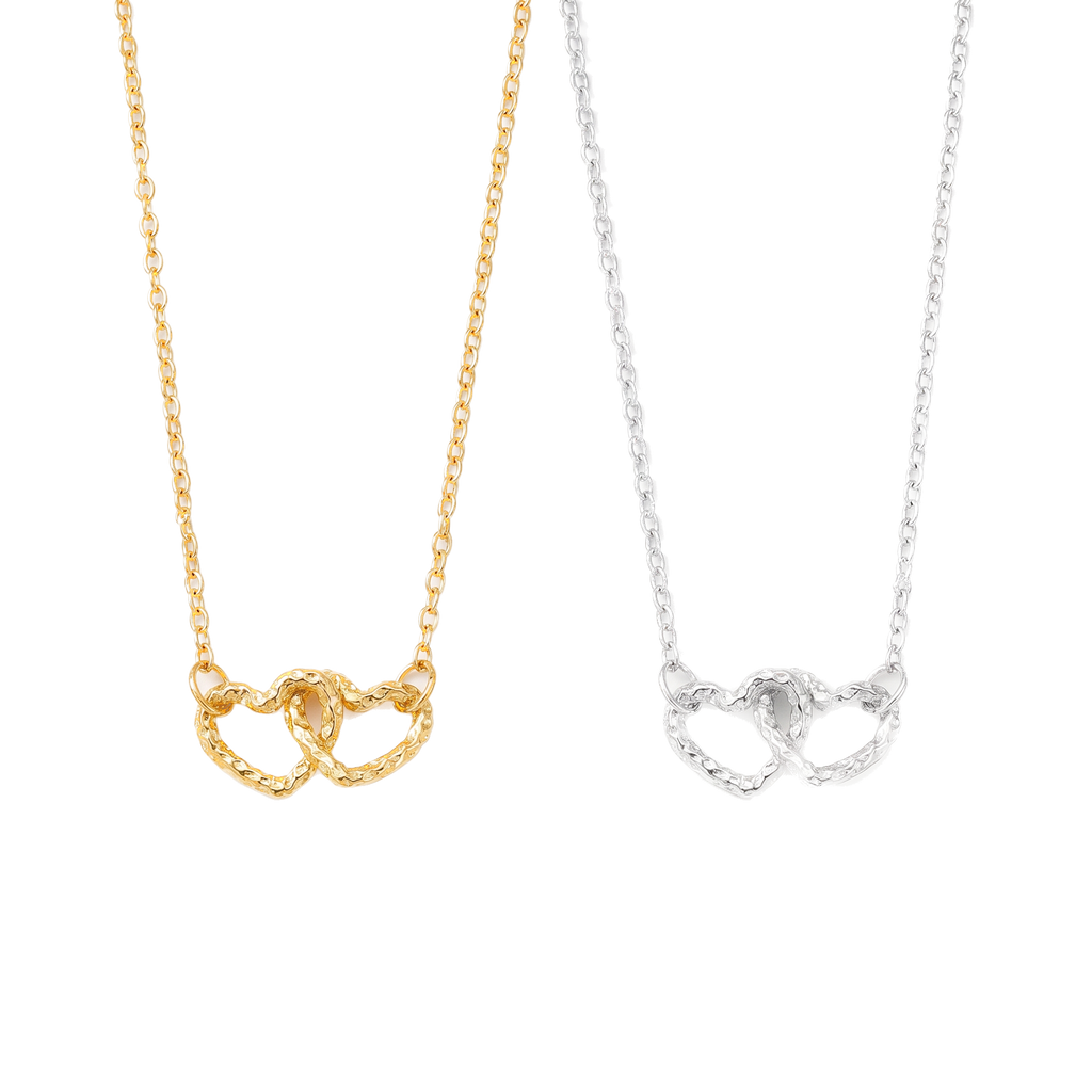 Collar Corazones Entrelazados