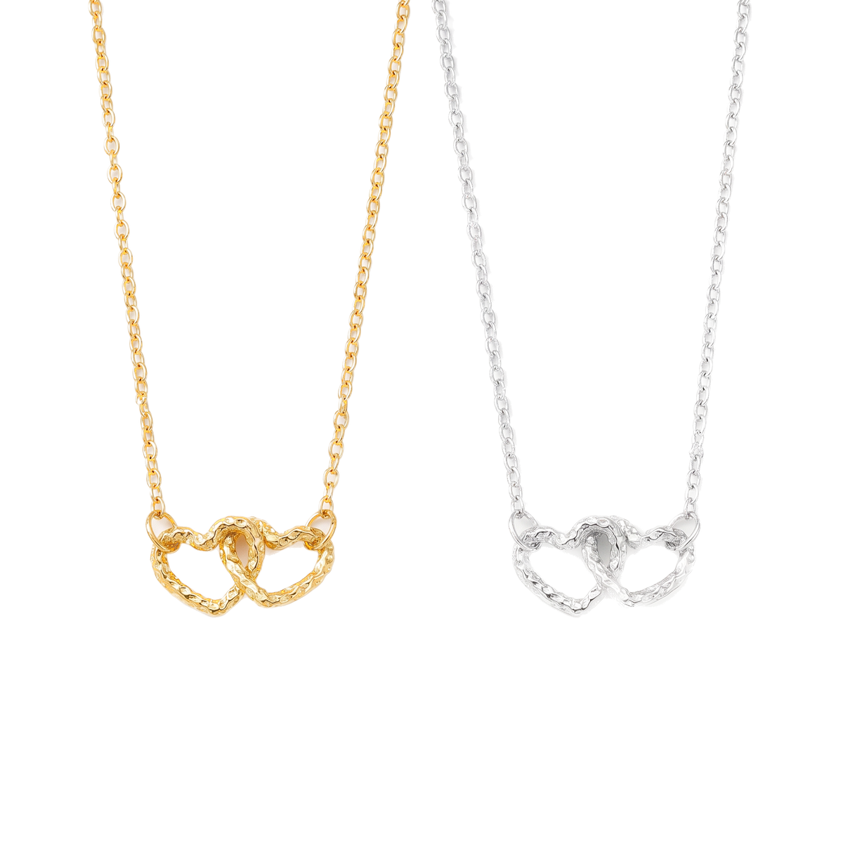Collar Corazones Entrelazados