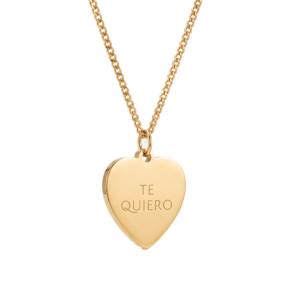Collar Corazón Grabado Personalizado