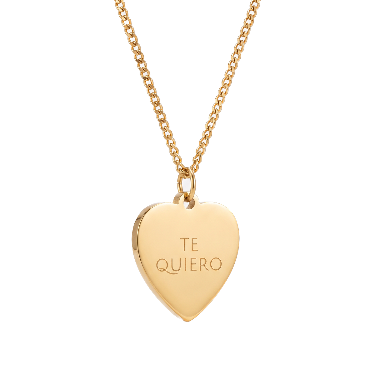 Collar Corazón Grabado Personalizado