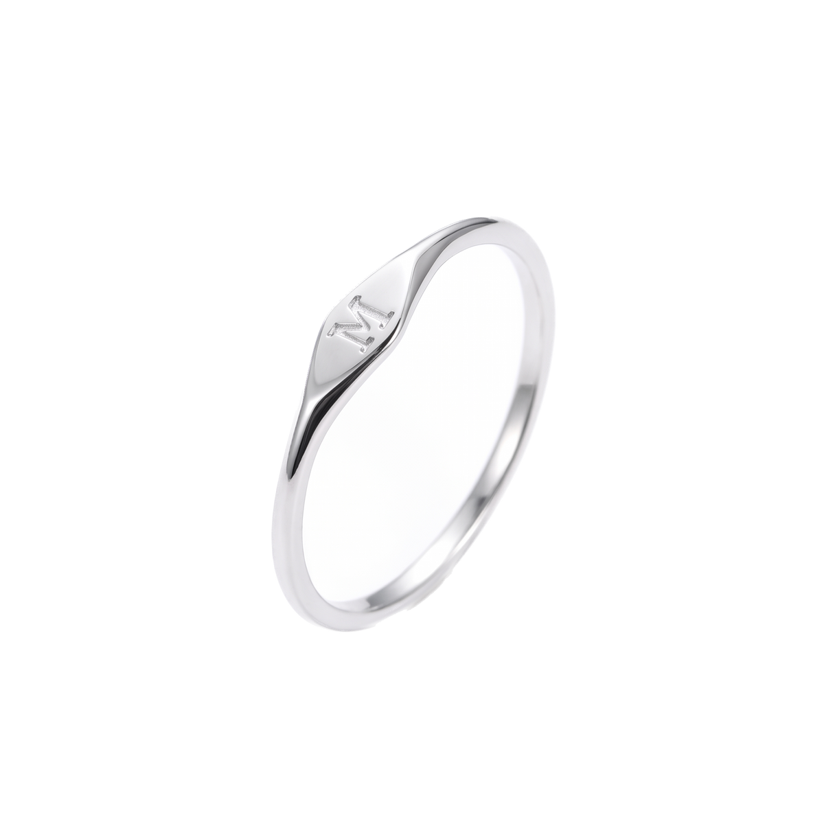 Anillo Sello con Inicial Personalizado