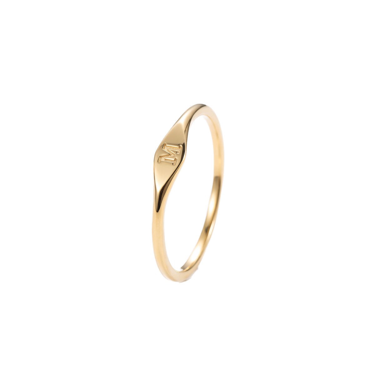 Anillo Sello con Inicial Personalizado