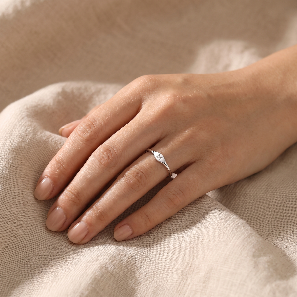 Personalized Initial Signet Ring