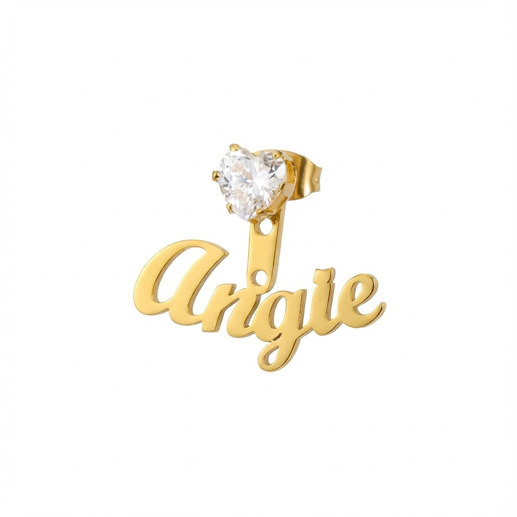 Pendientes con Joya y Nombre