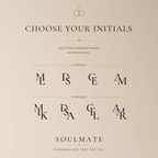 Choose your initials: each initial is engraved exactly as shown